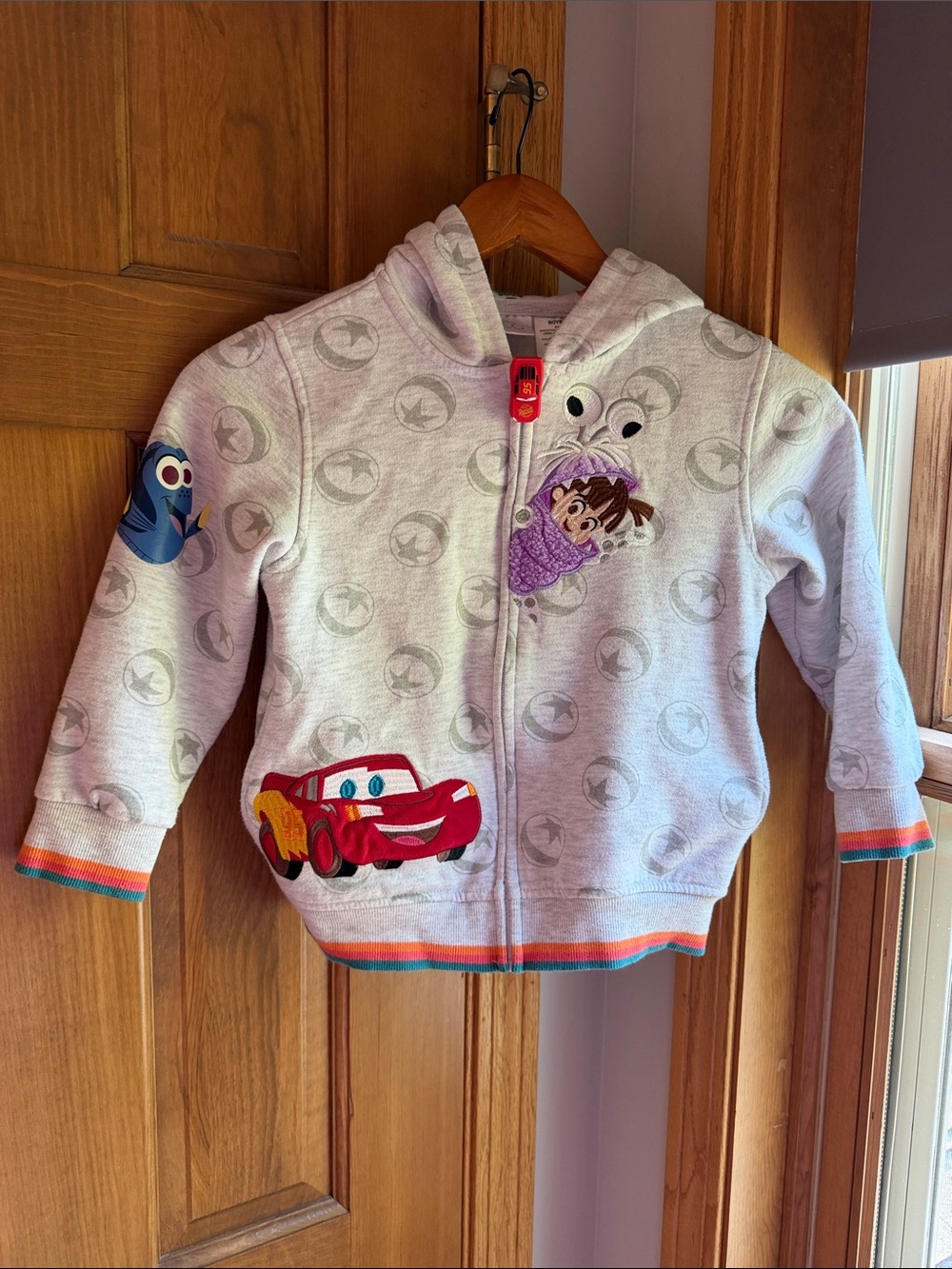 Disney 100 Pixar Character Zip-Up Hoodie Boys Size 6